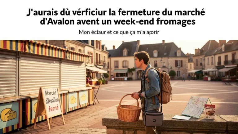 J’aurais dû vérifier la fermeture du marché d’avallon avant un week-End fromages : mon échec et ce que ça m’a appris