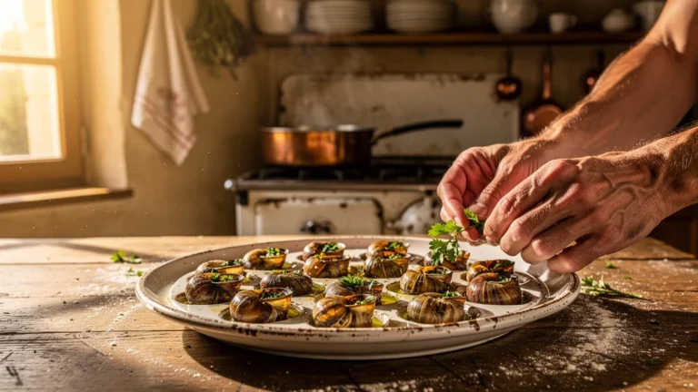 Assiette d’escargots de Bourgogne cuisinés au gîte, conseils pour réussir délicieux escargots maison