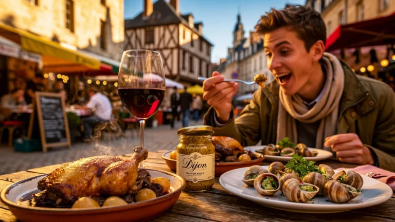 Week-end gourmand à Dijon avec dégustation de plats typiques et ambiance chaleureuse en centre-ville